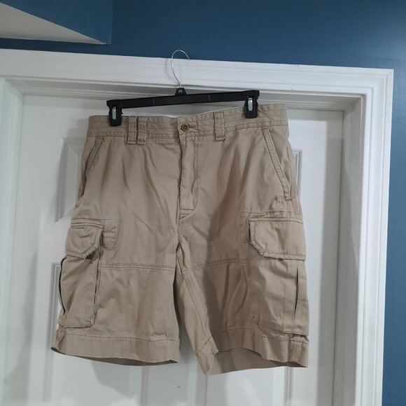 Polo Ralph Lauren Shorts Mens 36 Tan Gellar Cargo Fatigue Military Chino Rugged - Picture 1 of 10